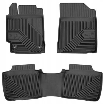 Premium Rubberen Mattenset No.77 - Geschikt voor Toyota Camry VIII 2011-2017 - Perfecte Pasvorm - TPE Elastomeer - Zwart - FROGUM