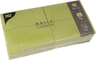 150 Servetten DAILY Collection 1/8 vouw 32 cm x 32 cm olijfgroen