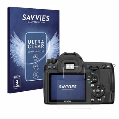 Savvies - Screenprotector voor Pentax K5, K-5 - Folie Beschermfolie transparant 6 Stuks