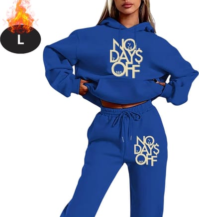Nivard Joggingpak - Huispak - Volwassenen - Trainingspak - Comfortabel - Joggingsbroek - Tracksuit - Dames - Winter - Blauw - L