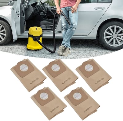 JHUBERS- Stofzuigerzak 5-delig - Geschikt voor Karcher 6.959-130.0 - Papier - Eenvoudig te installeren - Verbeterde reinigingsefficiëntie - Geschikt voor thuisgebruik - Stofzak