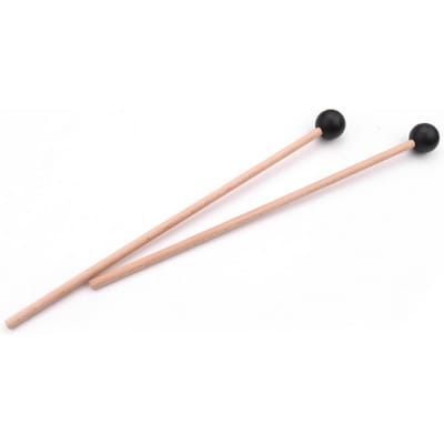 1 Paar Professionele Xylofoon Marimba Mallets Drumstokken Percussie Onderdelen Lengte 365mm zwart