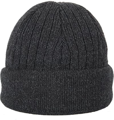 Hatland - Beanie voor heren - Jolon Windstopper - Antraciet - maat Onesize