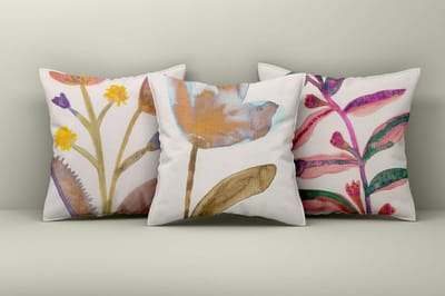 Asir - Set kussenhoezen (3 stuks) - Veelkleurig - 50% katoen / 50% polyester - 43 x 43 cm