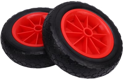Dailygoods- Kajakwiel 10 Inch - Massief Rubber - Lekkaste-proof - Centrale Asdiameter 2,2 cm - Geschikt voor Kajak/Kano Trolley - Glad Transport - Trolleywielen