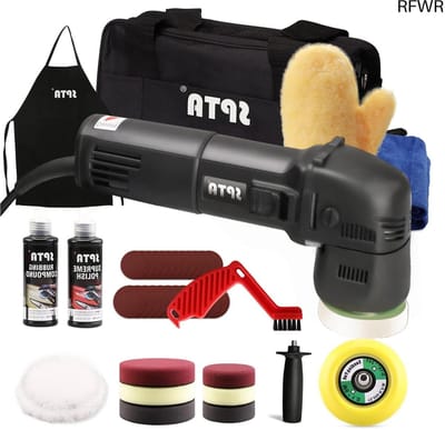 RFWR® Excentrische Polijstmachine 750W met 6 Snelheden en Polijstpads voor Autoverzorging