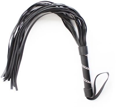 Smart Moves - Flogger - Handvat Gedecoreerd met Kettingen - 64 cm - Zwart