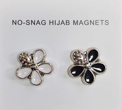 2x Hoofdoek Magneet - Magnetische Broche - Magneetbroche - Sjaal - Hijab Accessoires - Abaya - 17mm - 2 Stuks - Flower Leaf