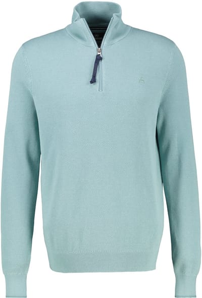 Lerros - Half zip trui - Mannen - 3XL - 465 ARCTIC BLUE - Katoen - 25D5413