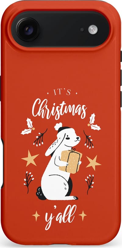 Casetastic hoesje geschikt voor Apple iPhone Air - MagSafe - Dubbellaagse bescherming - Kerst Konijntje Flappie - Fashion Case - Terracotta