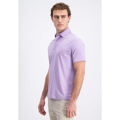 Gabbiano paarse heren polo   Punt kraag   Regular fit   Knoopsluiting   Korte mouw Paars M