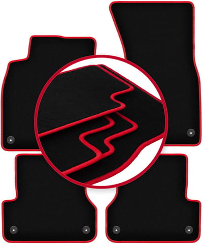 CARLUX-RED automatten voor: Audi A6 C7 sedan, stationwagen, avant (2011-2017)