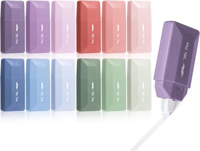 Correctie Tape 0,2" x 236" - 12 Stuks in Pastelkleuren - Schattige Terug Naar School Benodigdheden