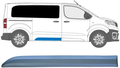 Achterste zijlijst sierlijst voor Fiat Scudo 2022- / Rechts