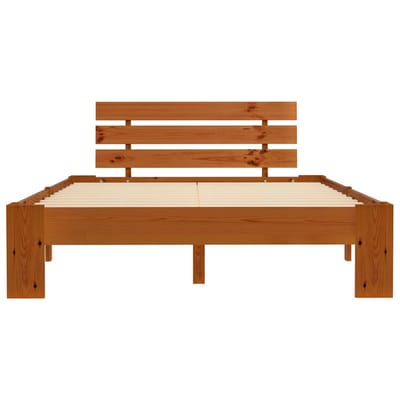vidaXL - Bedframe - massief - grenenhout - honingbruin - 120x200 - cm
