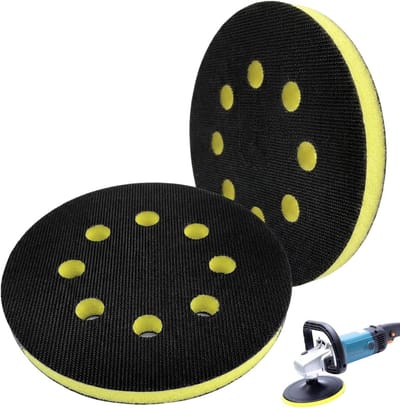 2 Stuks Schokabsorberende Interface Pads 125mm, 5 Inch Soft Foam Bufferpad voor Gebogen Oppervlakken en Fijn Schuren, Ideaal voor Autolak en Meubelafwerking