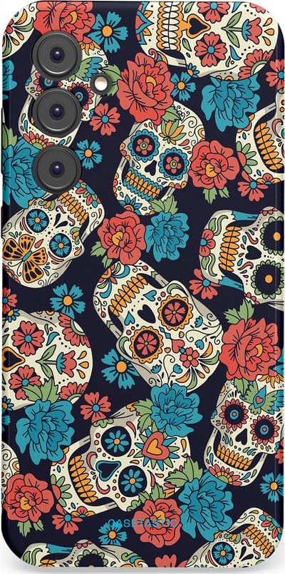 Casetastic Hoesje Geschikt voor Samsung A35 - Stijlvolle Beschermende Duo-layer Case - Catacombe carnaval