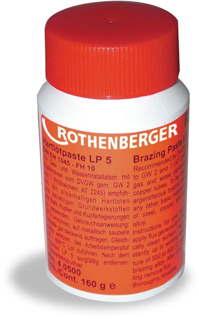ROTHENBERGER Hardsoldeerpasta LP5 volgens DIN 29454, 160g - 40500