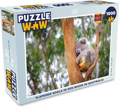 Puzzel Slapende koala in een boom in Australië - Legpuzzel - Puzzel 1000 stukjes volwassenen