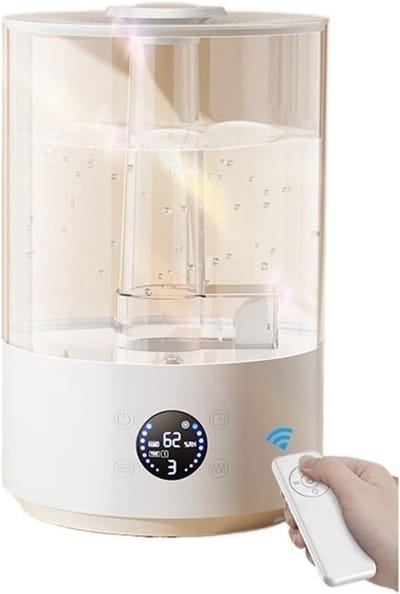 Luchtbevochtiger - Mistmaker Kamer - Droge Lucht Bestrijden - Stille Werking 20dB - 78 Liter - Wit