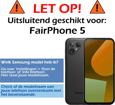 Hoes - Geschikt voor Fairphone 5 - Sterk & Shockproof - Hoesje Cover - Siliconen Case - Transparant