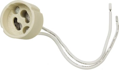 Maclean MCE428 GU10 keramische sokkel keramische fitting fitting van keramiek voor halogeen en led 14 cm kabel 250 volt, 2 A (1 stuks)