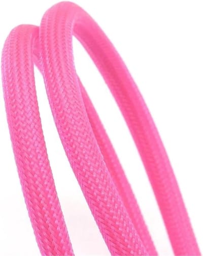 Kabelmantel Gevlochten - Kabelorganizer Beschermhoes - Kabels Beheren - Flexibel en Aanpasbaar - 8 mm 20 m - Roze
