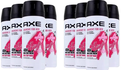 Axe Deo Spray - Anarchy for Her - Grootverpakking 8 x 150 ml