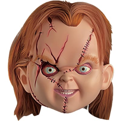 Costume Cosplay Chucky Effrayant d'Anime Combinaisons Cos Adultes Vêtements d'Horreur Halloween Pour Hommes Femmes Costumes de Fête One Size beige