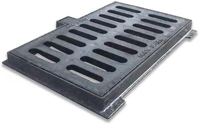 Drainagerooster voor sleuven, afvoerrooster met basis, robuust afvoerdeksel, afvoerroosters voor buiten, kanaalrooster voor betonnen vloer (450 x 750 x 30 mm)