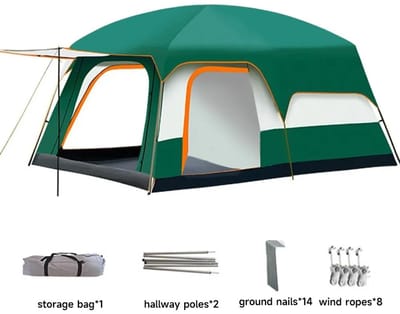 D&A Tent - Kampeertent - Kampeertent 6 personen - Familietent - Familietent 6 personen - UV bescherming - Waterdicht - Opvouwbaar