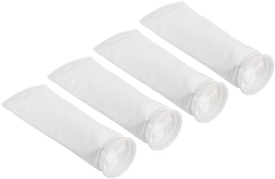4 Inch Ring Filter Sokken 5 Micron, 4 Pack Mesh Tassen voor Zwembad Skimmer Mand, Wit en Duurzaam