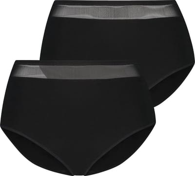 RJ Allure 2-Pck Dames Maxi Slip Zwart M