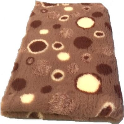 Vetbed - hondendeken Circles Bruin Creme - latex anti-slip 100 x 75 cm