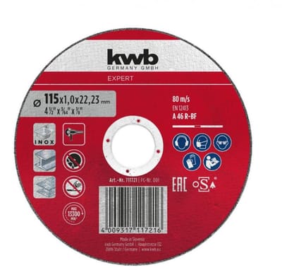 10 doorslijpschijven 115x1,2mm KWB