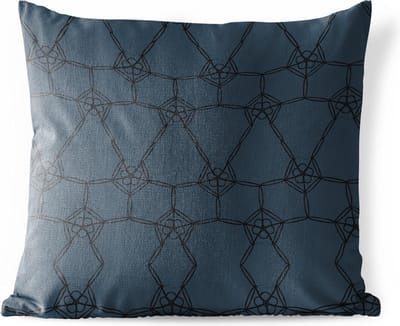 Buitenkussen - Patronen - Luxe - Zwart - Blauw - 45x45 cm - Weerbestendig