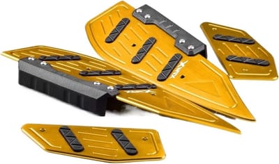 Motorfiets Voetsteunen - Pedaal Platen - Comfortabel Rijden - Antislip Ontwerp - CNC Aluminium - Goud