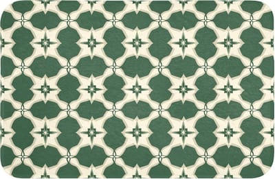 Badmat 60x40 cm - Antislip - Tegel - Klassiek - Groen - Badmatten voor badkamer - Badkamermat - Douchemat - Badkamer mat