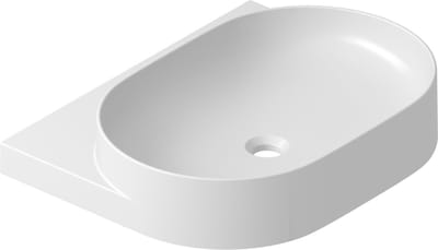 Ravak Yard - Wastafel 605x500 mm, zonder overloop, kraangat, wit XJX01260002