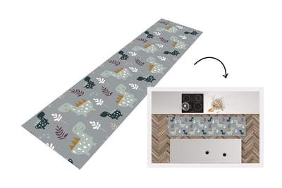 Keukenloper - Loper keuken - Patronen - Jongens - Kinderen - Dinosaurus - 200x50 cm - Keukenloper vinyl