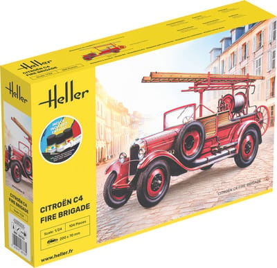 Heller Modelbouwpakket Militaire voertuigen - 56733 Citroën C4 Fire Brigade - Brandweerwagen - Starter Kit Plastic - 1:24 - Modelbouw