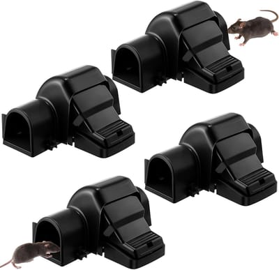 Rattenvallen die direct doden- humane ratten- en muizenvallen voor binnen en buiten- herbruikbare rattenvangers (4 stuks)