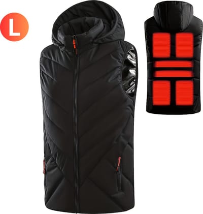 Nivard Verwarmde Bodywarmer - Heated Vest - Elektrische Bodywarmer - Extra Warm - Zwart - Vrouwen - Maat L