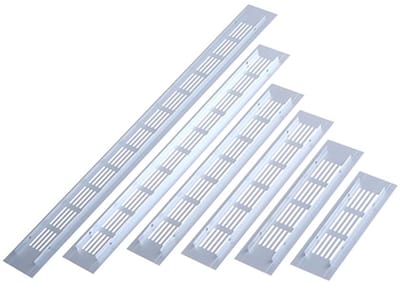 Dailygoods- Ventilatierooster Zilver - Ventilatierooster Rechthoekig - Afzuigventiel - Schoepenrooster - Ventilatierooster Afsluitbaar - Aluminiumlegering 50x150mm - Luchtrooster