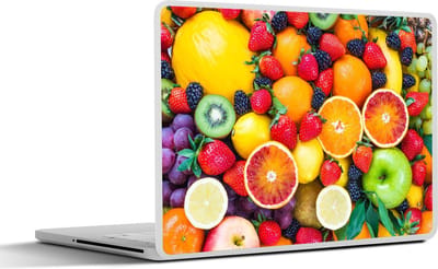 Laptop sticker - 15.6 inch - Appel - Druiven - Fruit - 36x27,5cm - Laptopstickers - Laptop skin - Cover