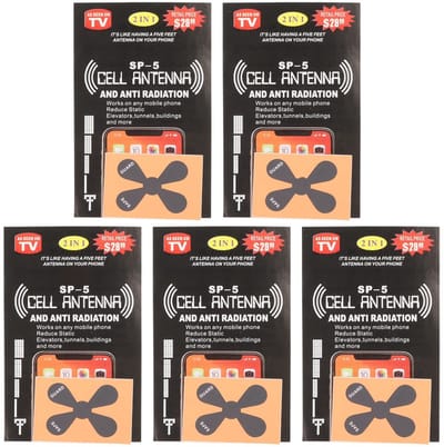 Dailygoods- Signaalversterker met Stralingsbescherming - Mobiele Telefoon Sticker - 5 Stuks - Zelfklevend - PCB - Verbeterd Telefoonsignaal - Telefoonsticker