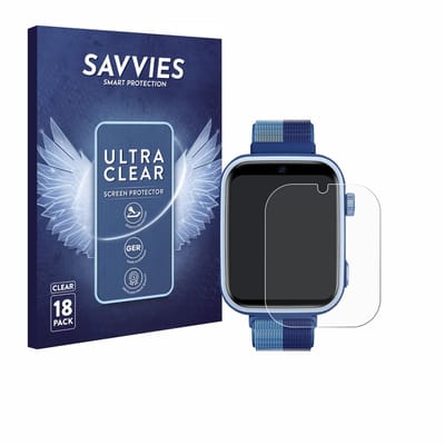 Savvies - Screenprotector voor JoJoego 4G Smartwatch kids - Folie Beschermfolie transparant 18 Stuks