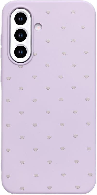 Hoesje Geschikt voor Samsung Galaxy A26 - Paars - Casemania Stevige Siliconen Back Cover met Hartjes Print