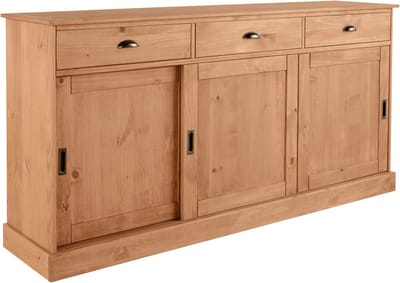 Harry-Dressoir 3 Deuren 3 Laden Wit gebeitst