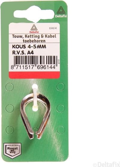 Kous 4-5mm RVS A4 - 2 st